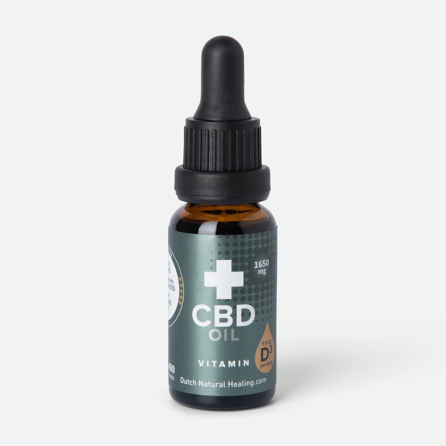 CBD Olie 8% met Vitamine D3 van Dutch Natural Healing, flesje 20 ml