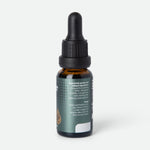 CBD Olie 8% met Vitamine D3 van Dutch Natural Healing, etiket achterkant 20 ml